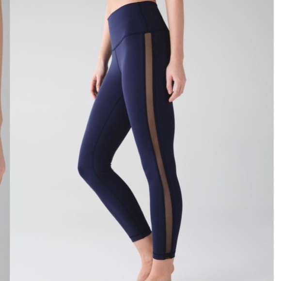 Lululemon High Times Mesh Insert 7/8 Leggings - Picture 2 of 9